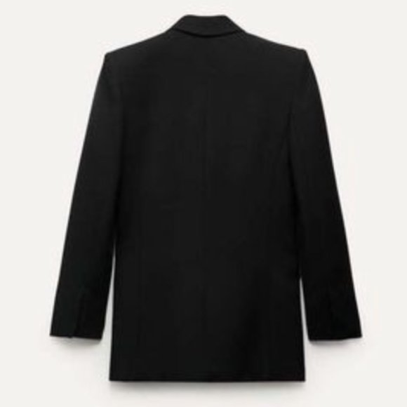 BLOGGER'S FAVE! Zara Straight Cut Double Breasted Blazer Black NWT Sz XS… - Picture 10 of 10